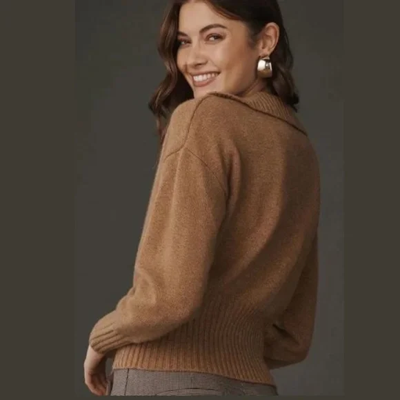 Reformation Beckie Cashmere Collared Sweater - Picture 4 of 14